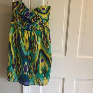 Shoshanna strapless silk dress